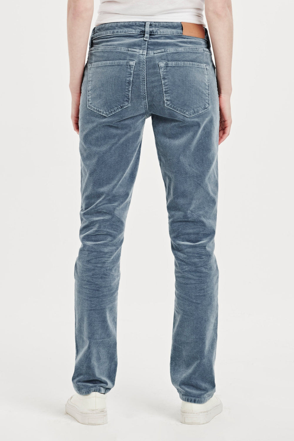 BLAIRE SLIM STRAIGHT PANTS HI-RISE - DUSTY BLUE - Kingfisher Road - Online Boutique