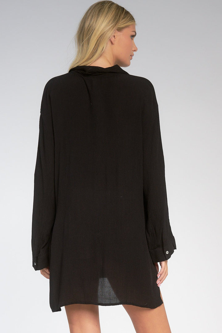 BUTTON FRONT TUNIC - Kingfisher Road - Online Boutique