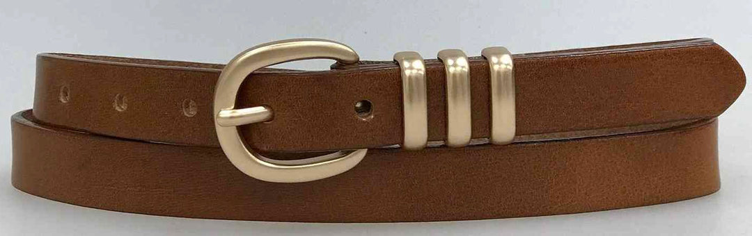 CLASSIC ITALIAN LEATHER BELT - CAMEL - Kingfisher Road - Online Boutique