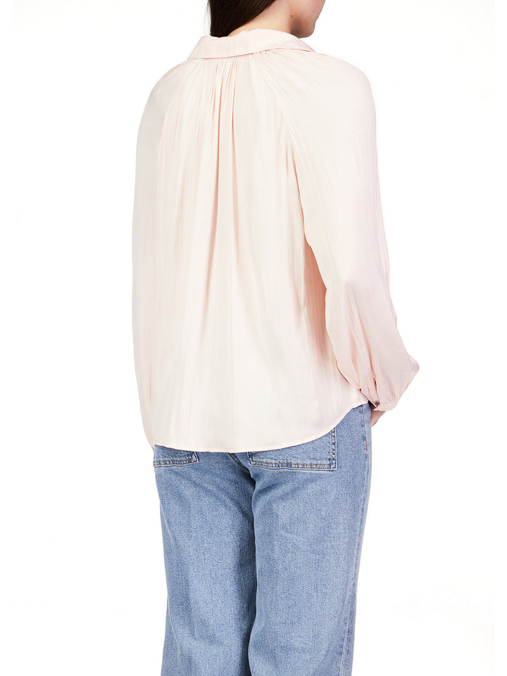 CASUALLY CUTE SATEEN BLOUSE - PINK SOUFFLE - Kingfisher Road - Online Boutique