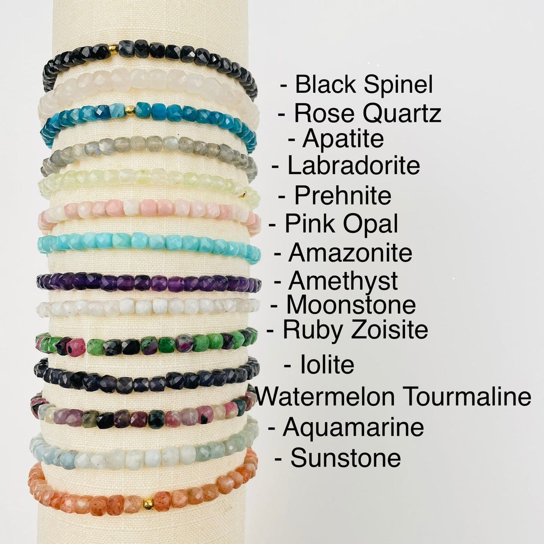 CUBE GEMSTONE BRACELETS - Kingfisher Road - Online Boutique