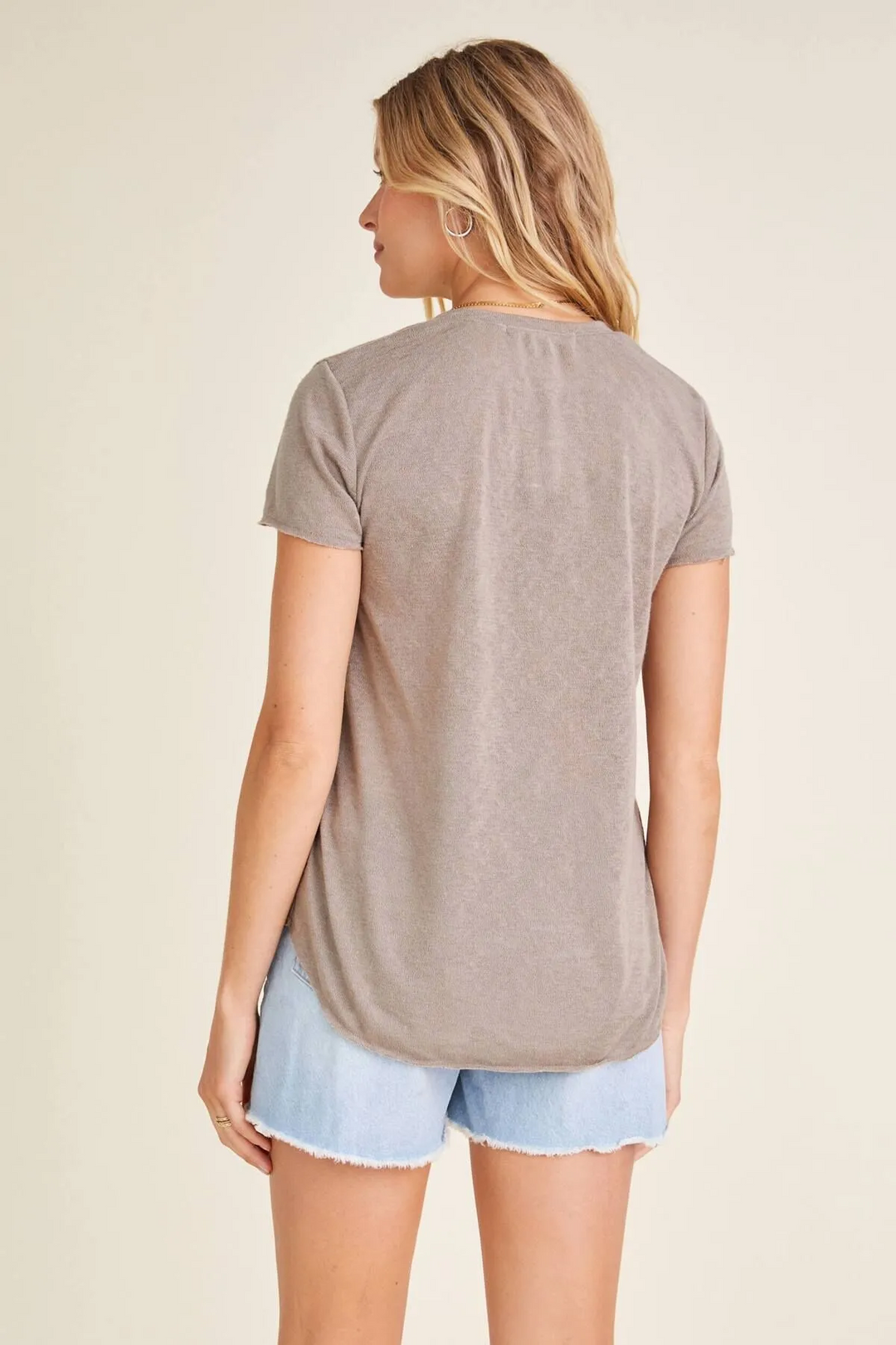 WASHED ARMY RYDER TEXTURED TEE - Kingfisher Road - Online Boutique