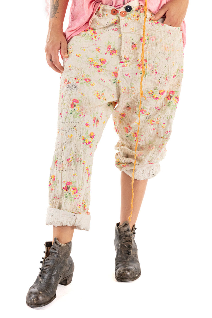 COTTON LINEN MINER PANTS-CIRCUS ROSE - Kingfisher Road - Online Boutique