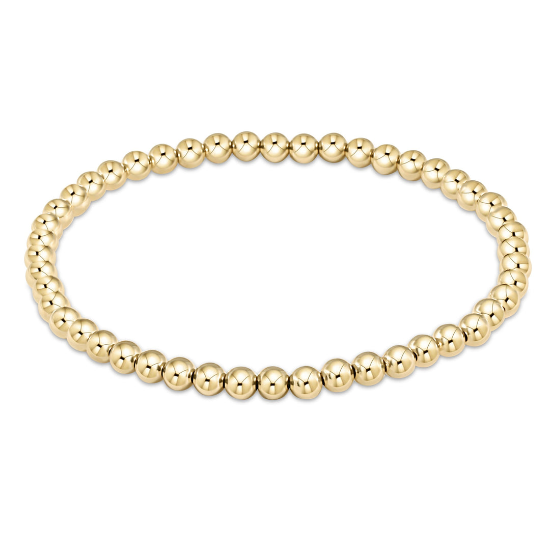4mm  CLASSIC GOLD BEAD BRACELET - Kingfisher Road - Online Boutique