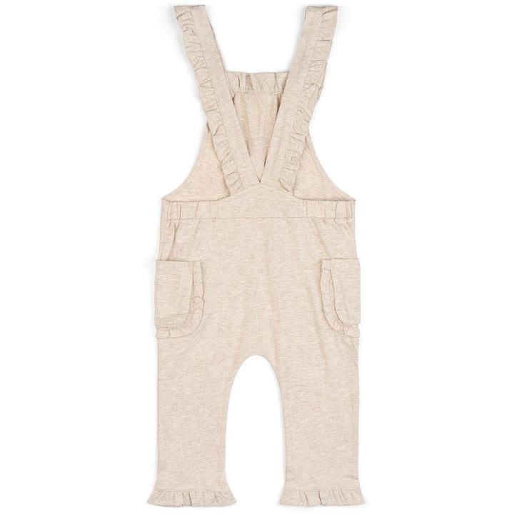 HEATHERED OATMEAL ORGANIC RUFFLE OVERALL - Kingfisher Road - Online Boutique