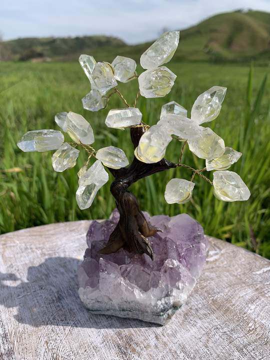 CRYSTAL QUARTZ GEMSTONE TREE - Kingfisher Road - Online Boutique