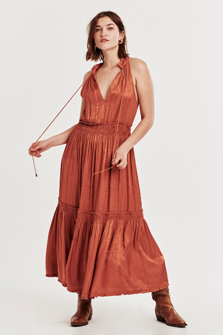 ESTHER DRESS - ORANGE WOOD - Kingfisher Road - Online Boutique