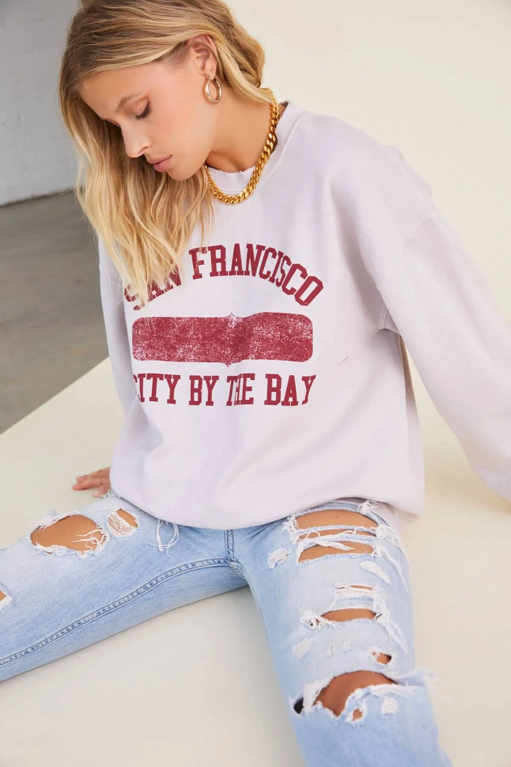 CITY BY THE BAY GRINDED SWEATSHIRT - Kingfisher Road - Online Boutique