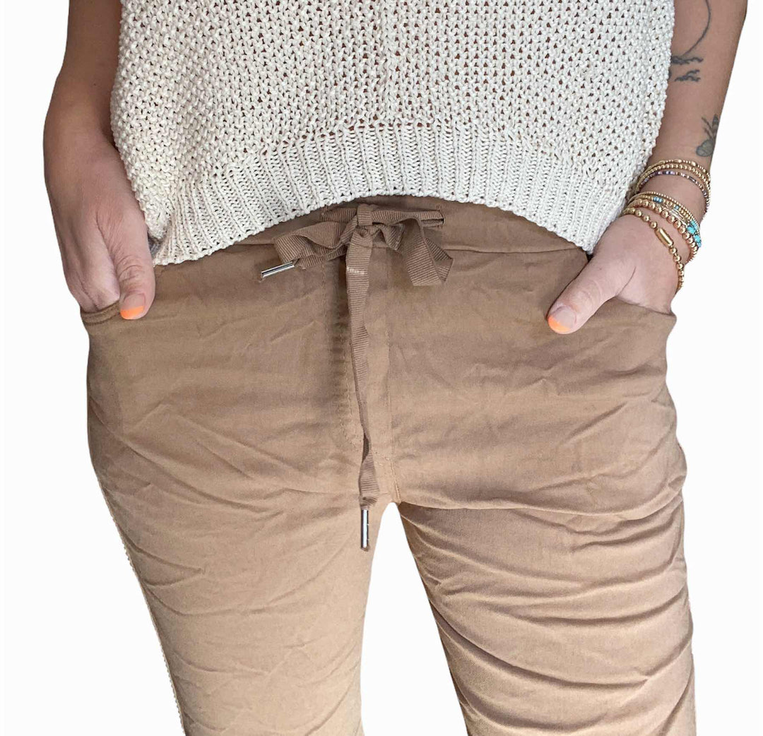 STONE DRAWSTRING PANTS - Kingfisher Road - Online Boutique