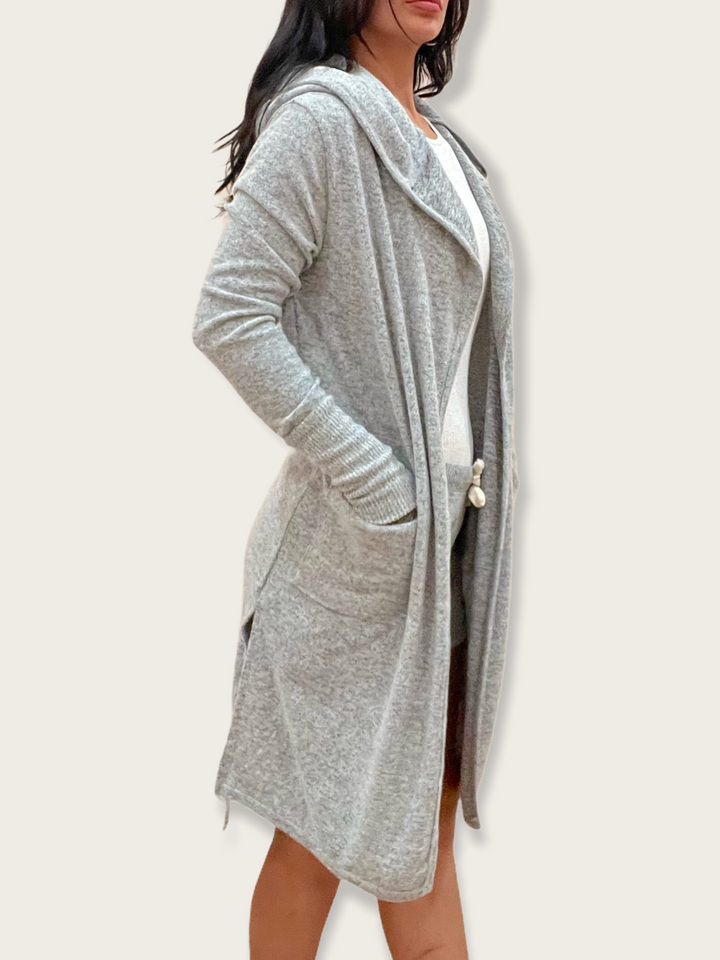 GREY KNIT DUSTER - Kingfisher Road - Online Boutique
