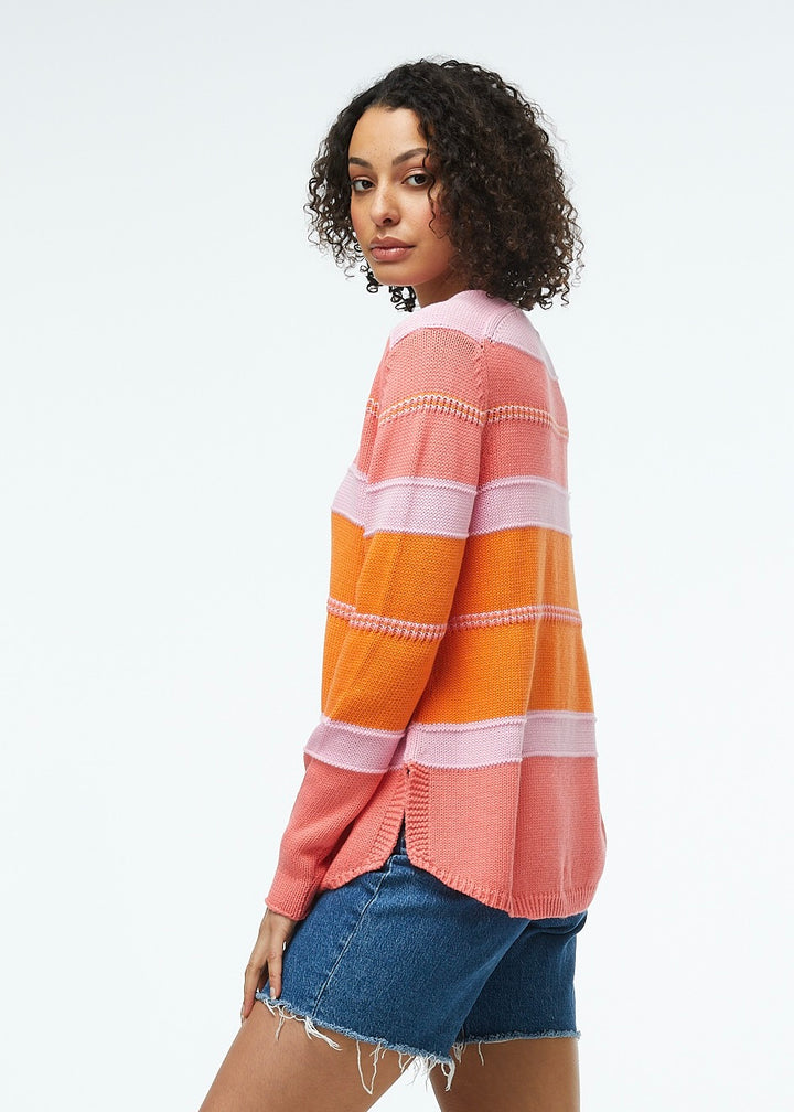 COTTON KNIT SWEATER-MELON - Kingfisher Road - Online Boutique