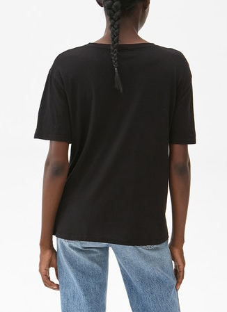 LAUREN RELAXED FIT TEE - BLACK - Kingfisher Road - Online Boutique