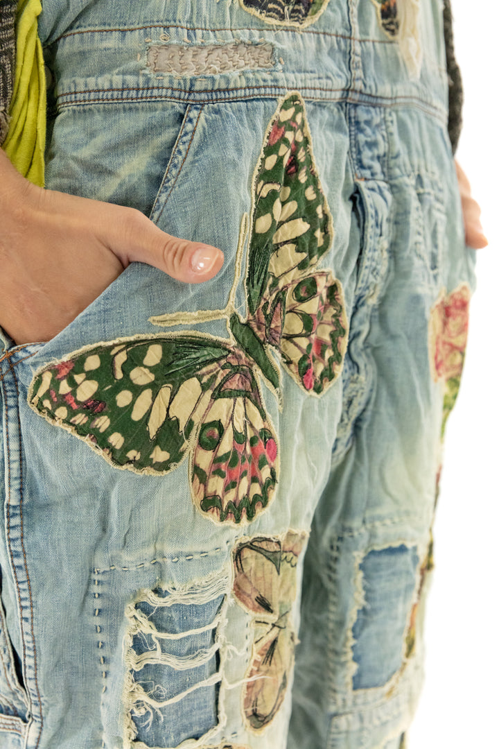 BUTTERFLY APPLIQUE OVERALLS-MARIPOSA - Kingfisher Road - Online Boutique