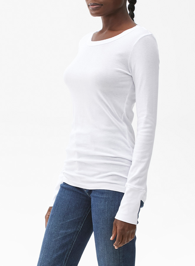 WHITE LEGACY RAW EDGE BAND CREW - Kingfisher Road - Online Boutique