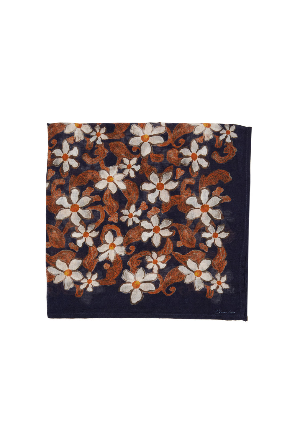 ABSTRACT FLORAL BANDANA-DARK SAPPHIRE - Kingfisher Road - Online Boutique