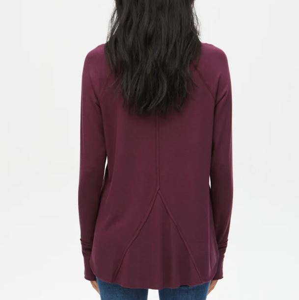 TREASURE NOTCH NECK WITH THUMBHOLES - PLUM - Kingfisher Road - Online Boutique
