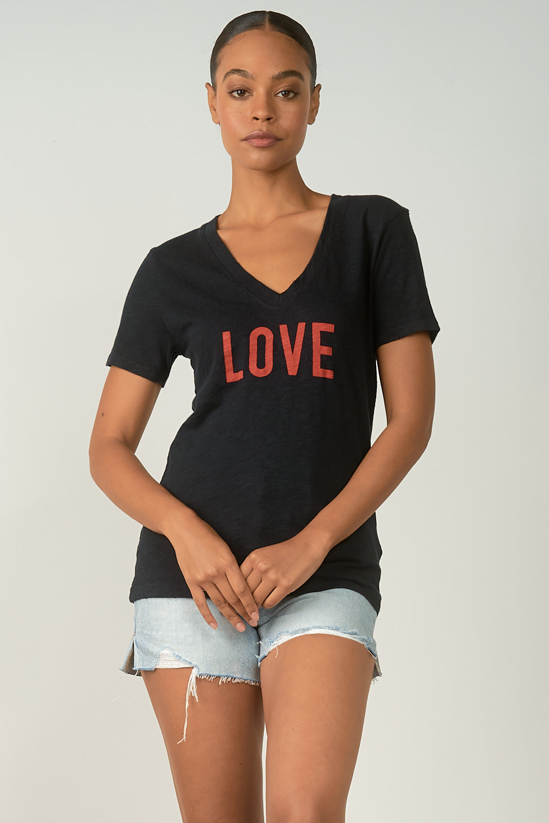 BLACK RED "LOVE" TEE - Kingfisher Road - Online Boutique
