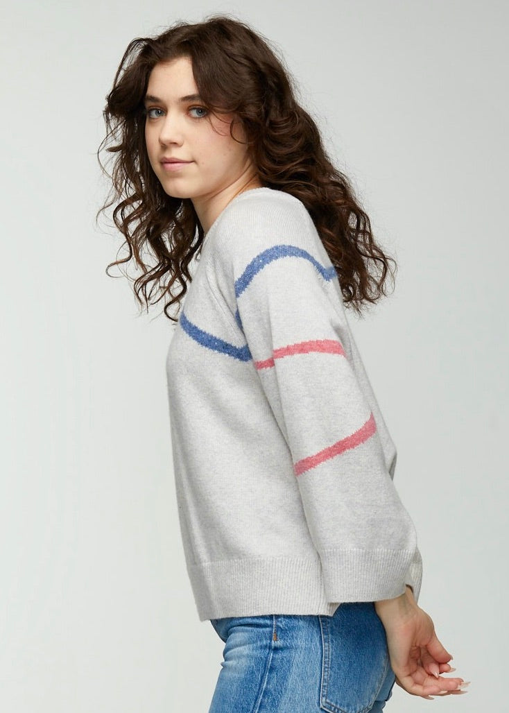 BRACELET SLEEVE RIBBON SWEATER - MARL - Kingfisher Road - Online Boutique