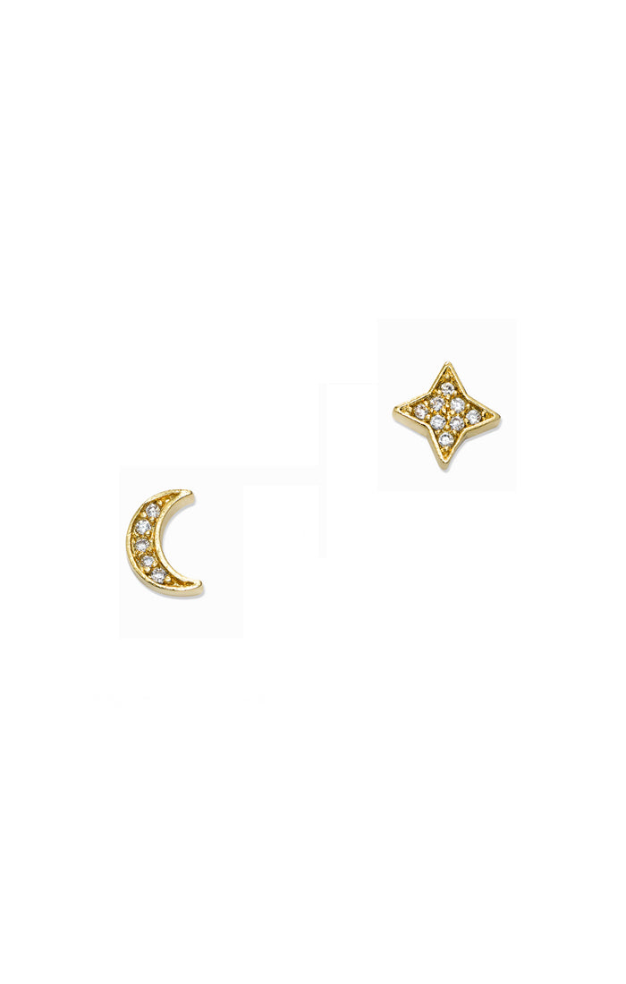 STAR/MOON STUD EARRING - Kingfisher Road - Online Boutique