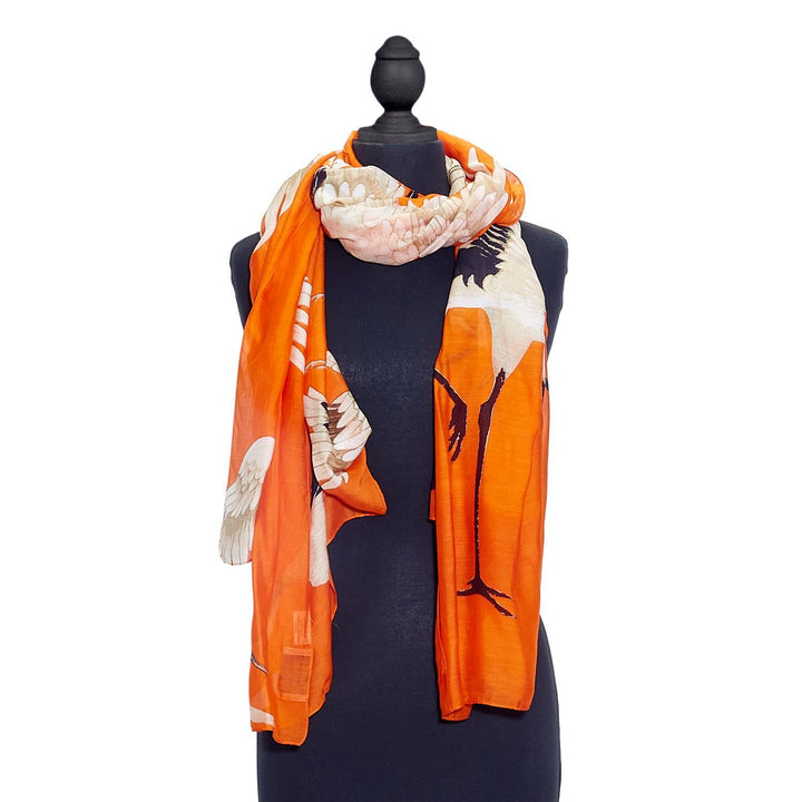 HERON LIGHTWEIGHT PRINT SCARF - Kingfisher Road - Online Boutique