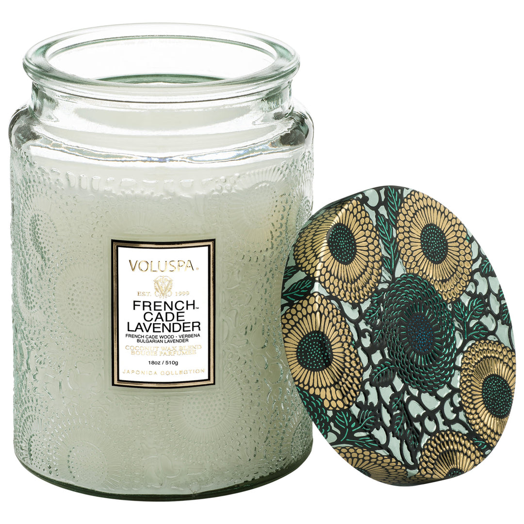 French Cade Lavender Large Jar Candle - Kingfisher Road - Online Boutique