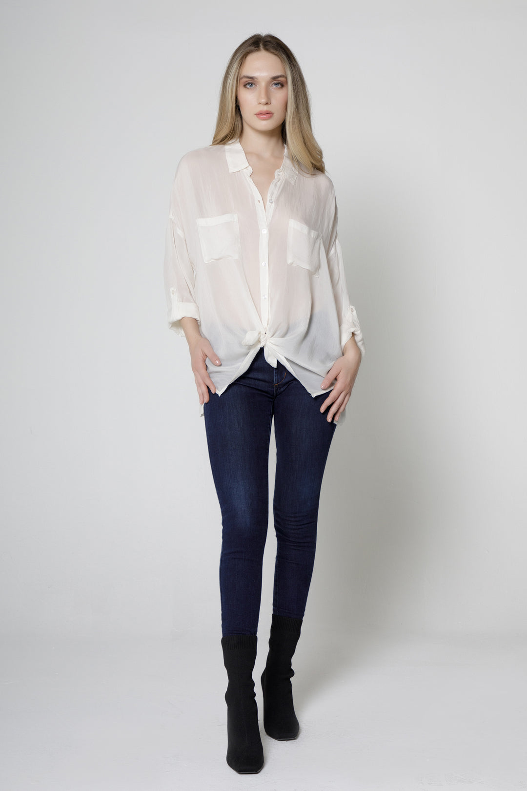 CLASSIC CARGO POCKET TOP - VINTAGE WHITE - Kingfisher Road - Online Boutique