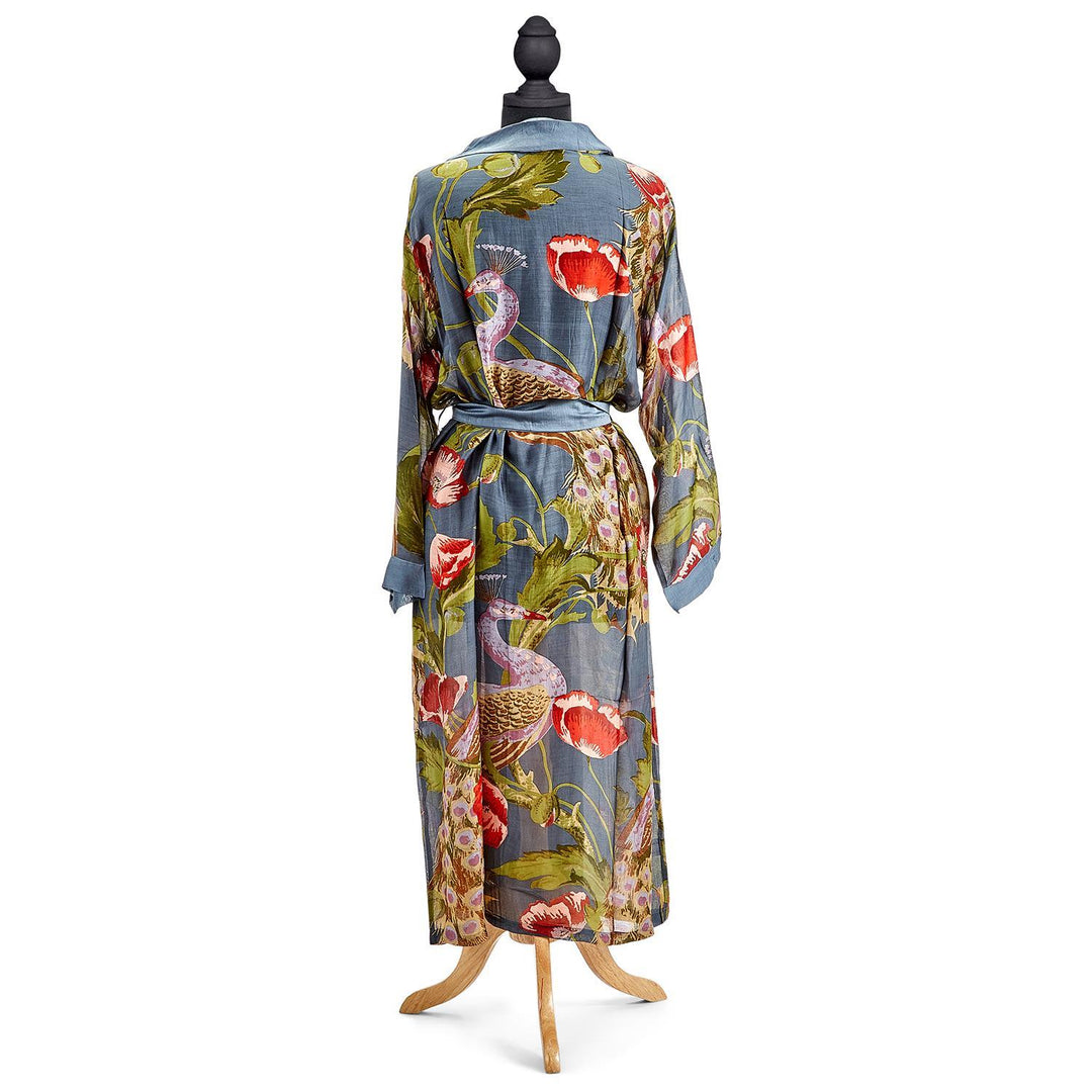 POPPIES & PEACOCKS KIMONO ROBE - Kingfisher Road - Online Boutique