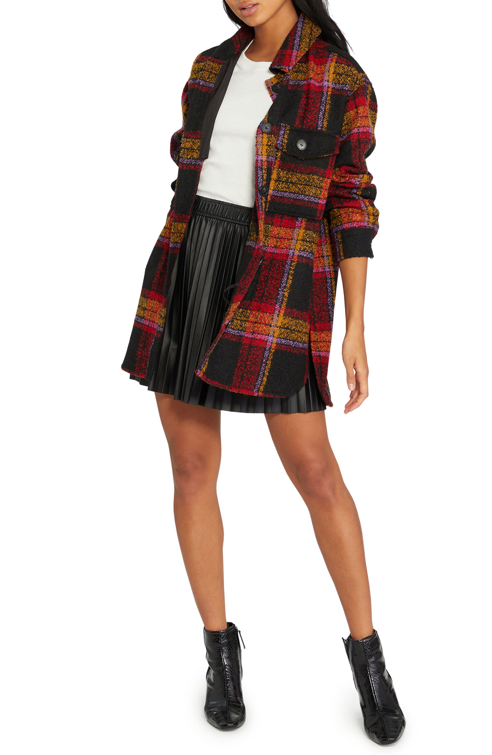 CARSON PLAID MIDI SHACKET - Kingfisher Road - Online Boutique