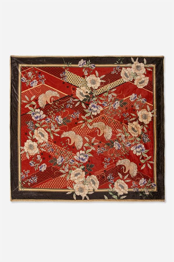 ROYAL CRANE COZY BLANKET - Kingfisher Road - Online Boutique