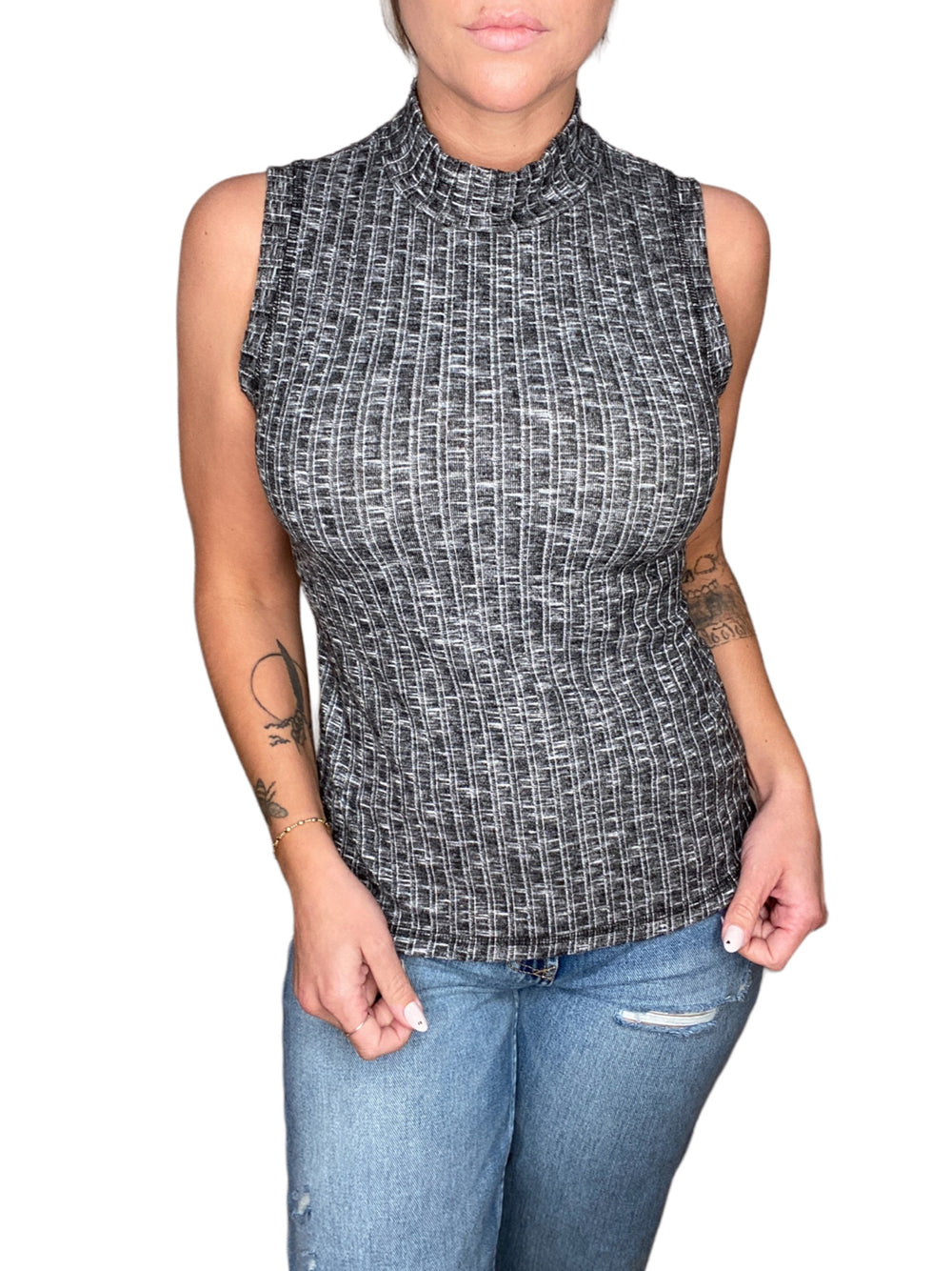 VIOLET TANK - BLACK MARL - Kingfisher Road - Online Boutique