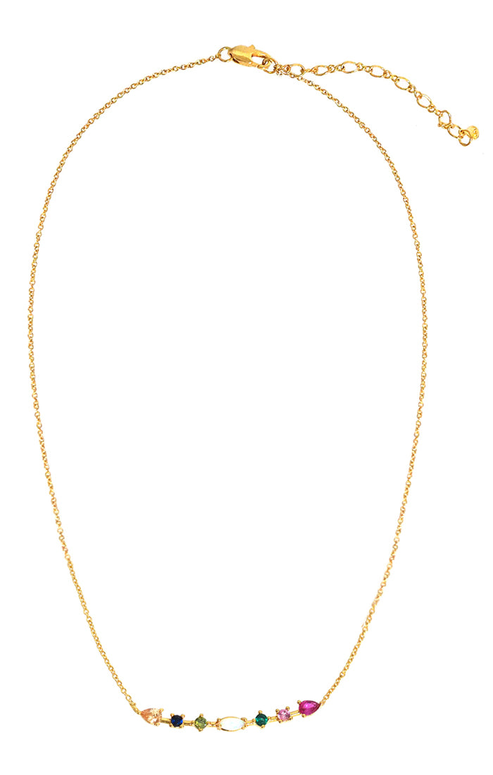 CLUSTERED STONE PENDANT NECKLACE - Kingfisher Road - Online Boutique