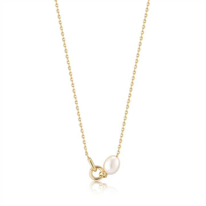 PEARL LINK CHAIN NECKLACE-GOLD - Kingfisher Road - Online Boutique