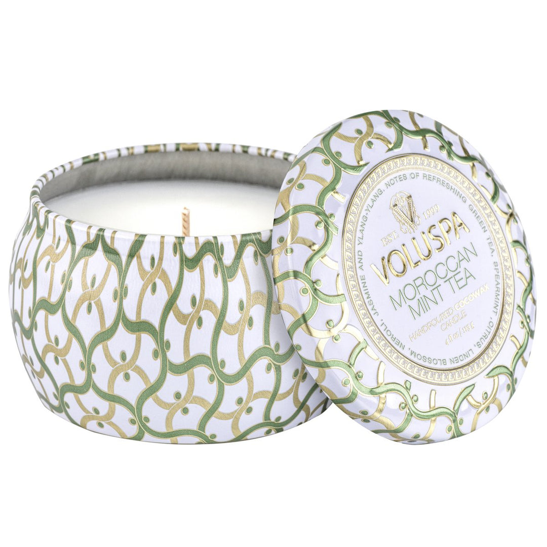 MOROCCAN MINT MINI TIN CANDLE - Kingfisher Road - Online Boutique