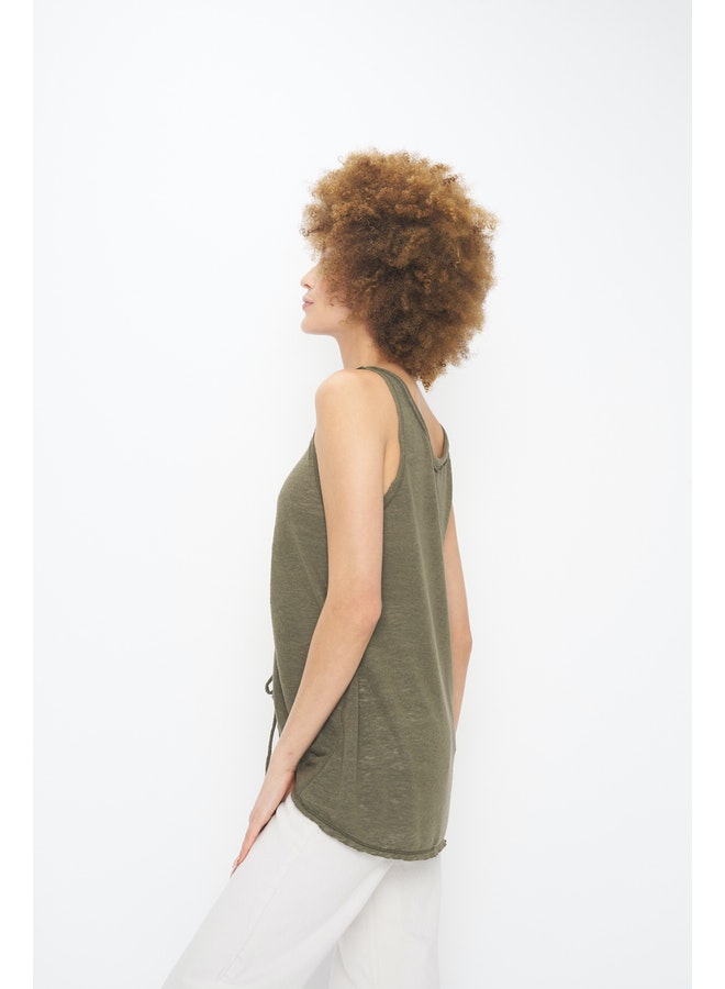 ARMY CASSIE RUCHED TANK - Kingfisher Road - Online Boutique