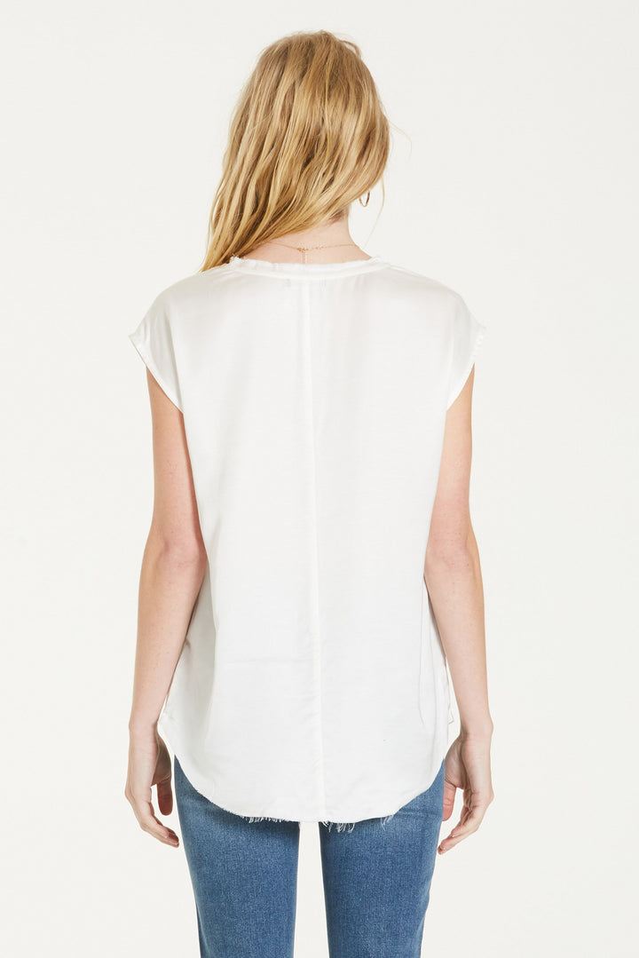 YANIS SILKY TOP - WHITE - Kingfisher Road - Online Boutique