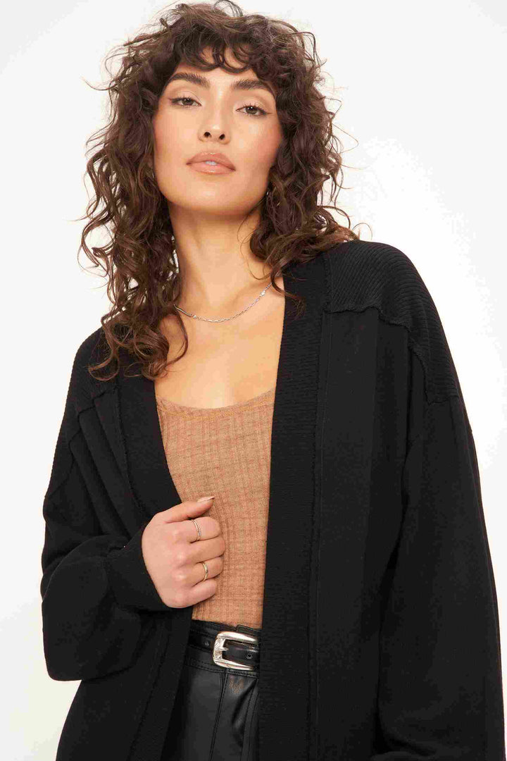 STILL DREAMING POCKET CARDI - BLACK - Kingfisher Road - Online Boutique