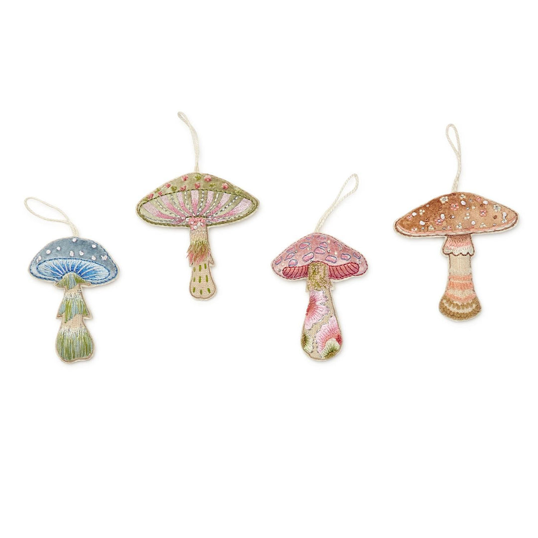 EMBROIDERED MUSHROOM ORNAMENT - Kingfisher Road - Online Boutique