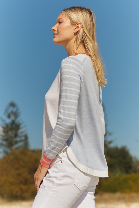 MIXED STRIPE SWEATER - Kingfisher Road - Online Boutique