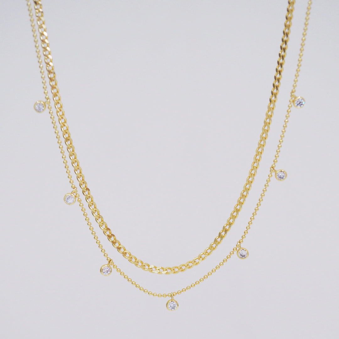 DOUBLE CHAIN NECKLACE-GOLD - Kingfisher Road - Online Boutique