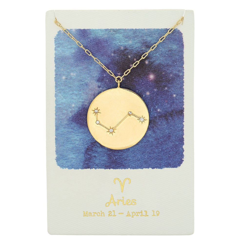 CELESTIAL COIN ZODIAC NECKLACE - Kingfisher Road - Online Boutique
