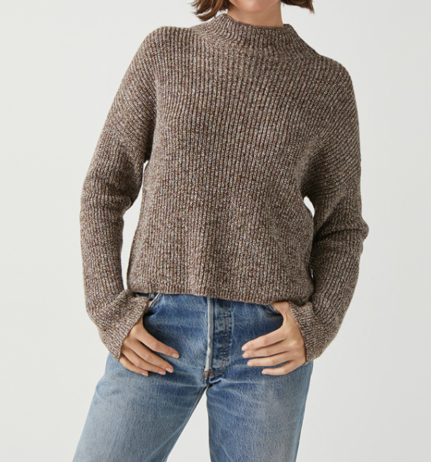 CANDICE FUNNEL NECK SWEATER - JAVA - Kingfisher Road - Online Boutique