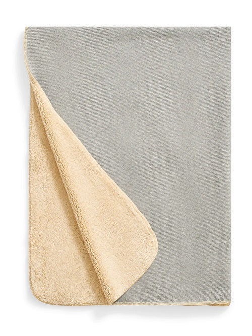 LEGEND HIGH PILE FLEECE BLANKET-FOSSIL GREY TWILL - Kingfisher Road - Online Boutique