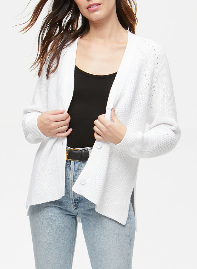 ERIN CARDIGAN - WHITE - Kingfisher Road - Online Boutique