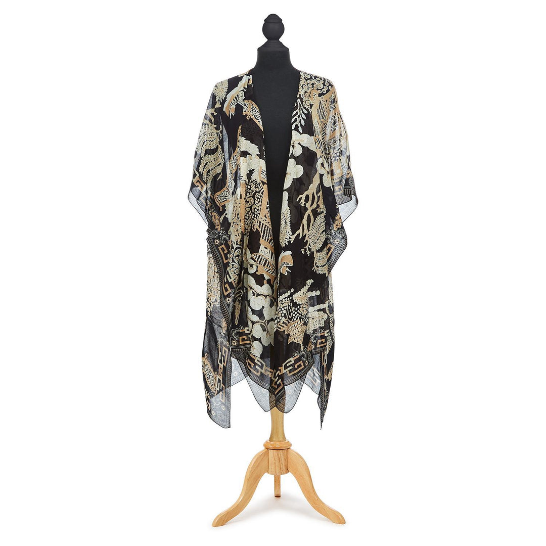 WILLOW PRINTED LONG KIMONO - Kingfisher Road - Online Boutique