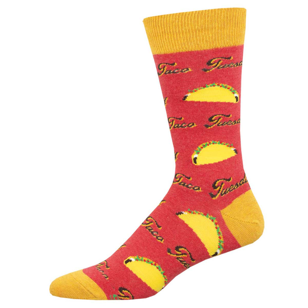 TACO TUESDAY CREW SOCKS-RED HEATHER - Kingfisher Road - Online Boutique