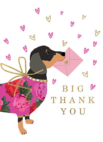 DOGGIE LETTER THANK YOU - Kingfisher Road - Online Boutique