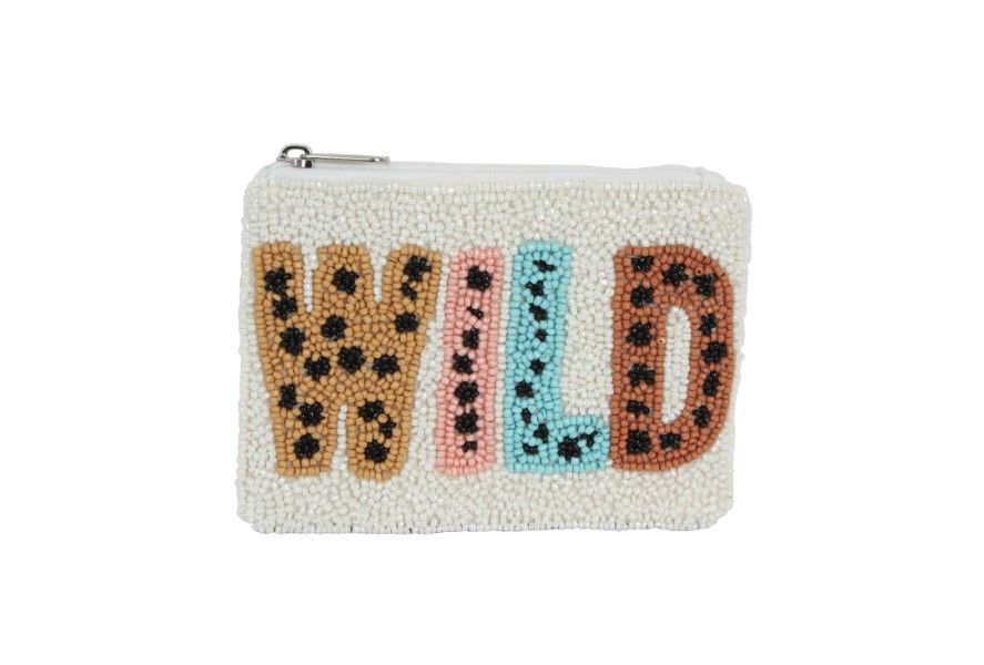 BEADED COIN PURSE-WORDS - Kingfisher Road - Online Boutique