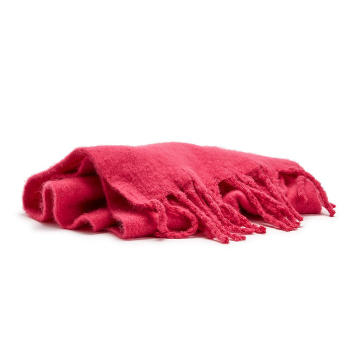 PINK BRUSHED THROW BLANKET - Kingfisher Road - Online Boutique