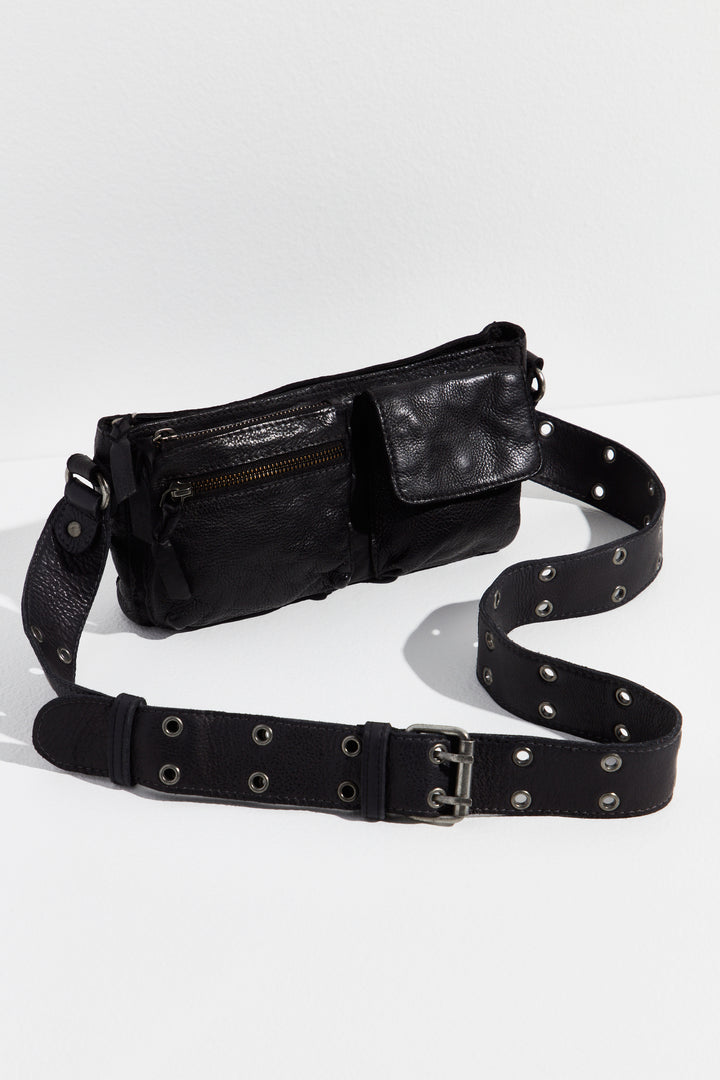 WADE LEATHER SLING-BLACK - Kingfisher Road - Online Boutique