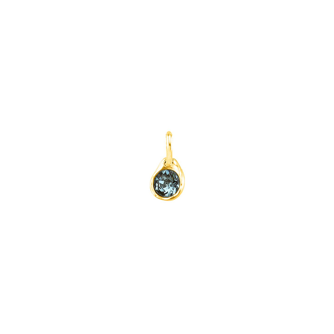 LIGHT BLUE SAPPHIRE CHARM-GOLD - Kingfisher Road - Online Boutique